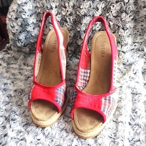 Plaid espadrilla sandals